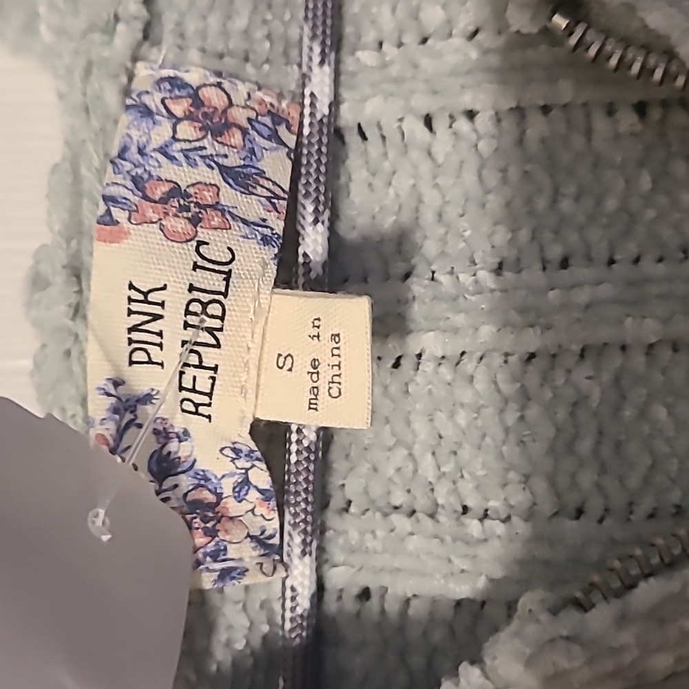 PINK REPUBLIC BRAND JUNIOR WOMEN'S SWEATER MINT GREEN SIZE SMALL - Picture 5 of 14